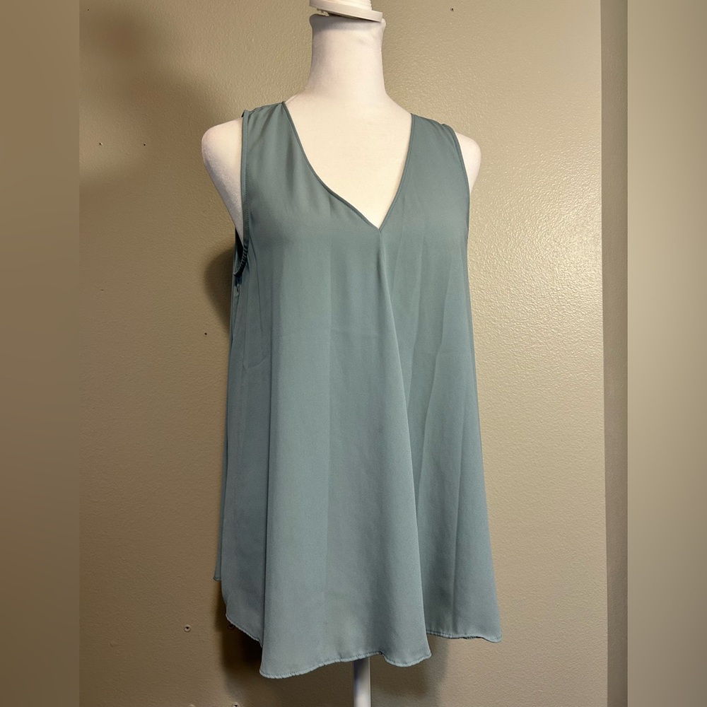 Vince Camuto Teal Sleeveless Blouse Minimalist Size Small